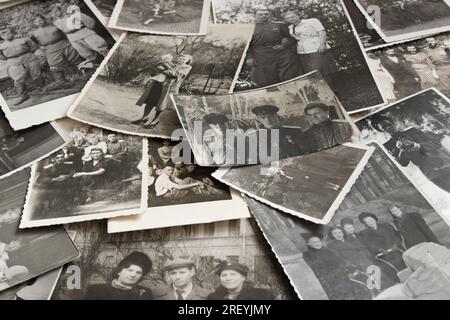 Verschiedene Fotos Ende 1940er Stockfoto