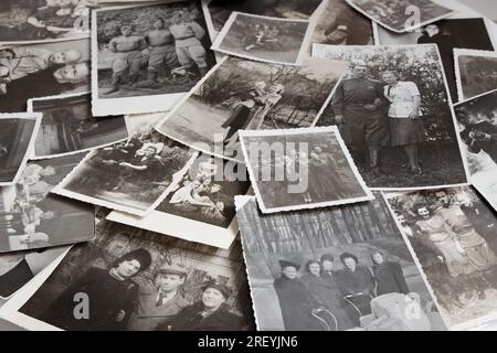 Verschiedene Fotos Ende 1940er Stockfoto