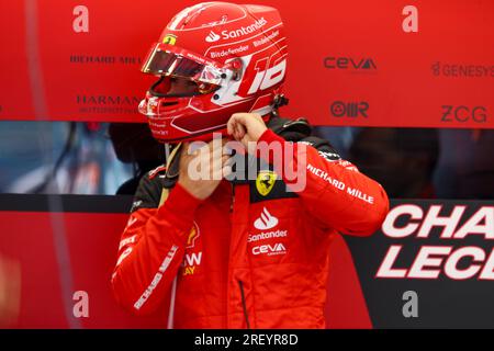 Charles Leclerc (MON) Ferrari SF-23 während des Rennens am Sonntag, der 30. Juli, FORMEL 1 MSC KREUZFAHRTEN BELGISCHER GRAND PRIX 2023 - Jul28. Juli bis 30. 2023. Juli Spa Fr Stockfoto