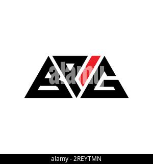 BPG-Logo mit Dreiecksbuchstaben und Dreiecksform. BPG-Monogramm mit Dreieckslogo. BPG-dreieckige Vektorvorlage mit roter Farbe. BPG Triangul Stock Vektor