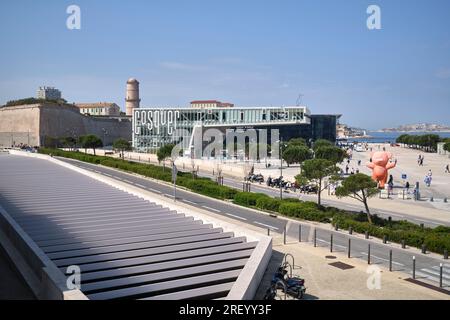 Blick auf die Villa Mediterranee Marseille Frankreich Stockfoto