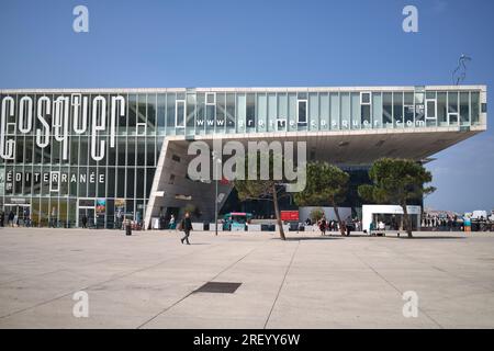 Blick auf die Villa Mediterranee Marseille Frankreich Stockfoto