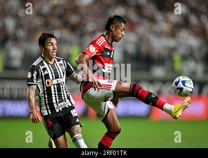 29. Juli 2023: Belo Horizonte, Minas Gerais, Brasilien: Campeonato Brasileiro Football Atlético Mineiro versus Flamengo; Bruno Henrique von Flamengo, Arena Independ&#xea;ncia Stockfoto