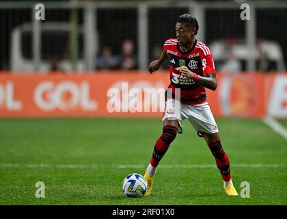 29. Juli 2023: Belo Horizonte, Minas Gerais, Brasilien: Campeonato Brasileiro Football Atlético Mineiro versus Flamengo; Bruno Henrique von Flamengo, Arena Independ&#xea;ncia Stockfoto