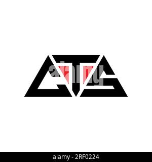 CTS-Logo mit Dreiecksbuchstaben und Dreiecksform. CTS Dreieck-Logo-Monogramm. CTS-dreieckige Vektor-Logo-Vorlage mit roter Farbe. CTS Triangul Stock Vektor