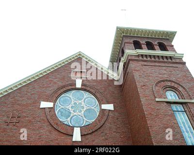 Die erste Presbyterianische Kirche in Cadillac, Michigan Stockfoto