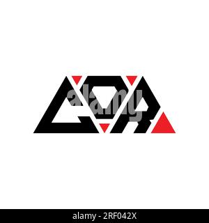 LOGO des COR-Dreiecksbuchstabens mit Dreiecksform. MONOGRAMM MIT DEM COR-Dreieck-Logo. LOGO-Vorlage FÜR COR-Dreieck-Vektor mit roter Farbe. COR triangul Stock Vektor