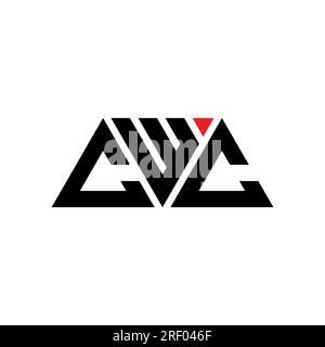 CWC-Logo mit Dreiecksbuchstaben und Dreiecksform. Monogramm mit dem CWC-Dreieck-Logo. CWC-Dreieck-Vektor-Logo-Vorlage mit roter Farbe. CWC-Triangul Stock Vektor