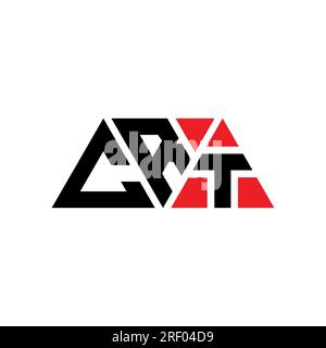 CRT-Logo mit Dreiecksbuchstaben und Dreiecksform. CRT-Monogramm mit Dreieck-Logo. CRT-Dreieck-Vektor-Logo-Vorlage mit roter Farbe. CRT Triangul Stock Vektor