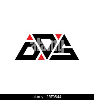 DDS-Logo mit Dreiecksbuchstaben und Dreiecksform. DDS-Dreieck-Logo-Monogramm. DDS-dreieckige Vektorvorlage mit roter Farbe. DDS Triangul Stock Vektor