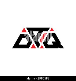 DAQ-Logo mit Dreiecksbuchstaben und Dreiecksform. Monogramm mit DAQ-Dreieck-Logo. DAQ-dreieckige Vektor-Logo-Vorlage mit roter Farbe. DAQ Triangul Stock Vektor