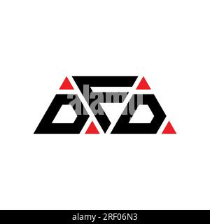 DFD-Logo mit Dreiecksbuchstaben und Dreiecksform. DFD-Monogramm mit Dreieckslogo. DFD-dreieckige Vektorvorlage mit roter Farbe. DFD Triangul Stock Vektor