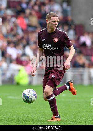 Edinburgh, Großbritannien. 30. Juli 2023. Kye Rowles of Hearts während des Vorsaison Freundschaftsspiels im Tynecastle Park, Edinburgh. Das Bild sollte lauten: Neil Hanna/Sportimage Credit: Sportimage Ltd/Alamy Live News Stockfoto