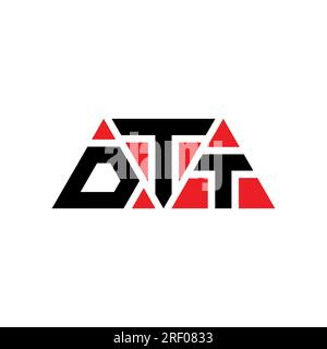 DTT-Logo mit Dreiecksbuchstaben und Dreiecksform. DTT-Dreieck-Logo-Monogramm. DTT-dreieckige Vektor-Logo-Vorlage mit roter Farbe. DTT Triangul Stock Vektor