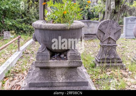 Berühmtes Grab des Babys in der Wiege, historischer Magnolia Cemetery, Charleston, SC Stockfoto