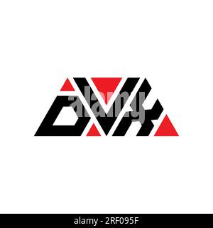 DVX-Logo mit Dreiecksbuchstaben und Dreiecksform. Monogramm mit DVX-Dreieck-Logo. DVX-Dreieck-Vektor-Logo-Vorlage mit roter Farbe. DVX Triangul Stock Vektor