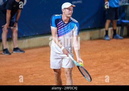 Verona, Italien. 30. Juli 2023. Vitaliy Sachko im Finale des Internazionali di Verona - ATP Challenger 100 Tennis Turnier am Circolo Tennis Scaligero in Verona am 30. Juli 2023, Verona Italien. Kredit: Unabhängige Fotoagentur/Alamy Live News Stockfoto