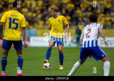 Broendby, Dänemark. 30. Juli 2023. Henrik Heggheim (3) von Broendby, WENN während des 3F. Superliga-Spiels zwischen Broendby IF und Odense BK im Broendby-Stadion in Broendby gesehen. (Foto: Gonzales Photo/Alamy Live News Stockfoto