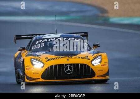 Nürnburg, Deutschland. 30. Juli 2023. # 87, Nurburg, Deutschland, Sonntag, den 30. JULI 2023: Lorenzo FERRARI, Thomas DROUET, Maximilian GÖTZ, Team Akkodis ASP, Mercedes-AMG GT3 Car, Während des Rennens des Fanatec GT World Challenge Endurance Cup. Das Team Akkodis ASP fährt im Fanatec GT World Challenge Endurance Cup Rennen, kostenpflichtiges Bild, Foto Copyright © ATP Geert FRANQUET (FRANQUET Geert /ATP/SPP) Credit: SPP Sport Press Photo. Alamy Live News Stockfoto