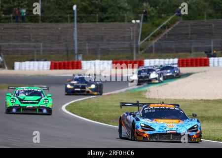 Nürnburg, Deutschland. 30. Juli 2023. Nr. 188, Nurburg, Deutschland, Sonntag, 30. JULI 2023: Henrique CHAVES, Miguel RAMOS, Louis PRETTE Team Garage 59, McLaren 720 GT3 EVO Auto, während des Rennens des Fanatec GT World Challenge Endurance Cup. Die Team Garage 59 fährt im Fanatec GT World Challenge Endurance Cup Rennen, kostenpflichtiges Bild, Foto Copyright © ATP Geert FRANQUET (FRANQUET Geert /ATP/SPP) Credit: SPP Sport Press Photo. Alamy Live News Stockfoto