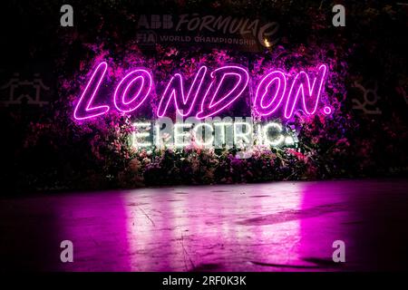 LONDON, VEREINIGTES KÖNIGREICH. 30. Juli 2023. In Sunday's Qualifying during ABB FIA Formula E 2023 Hankook London E-Prix at the Excel am Sonntag, den 30. Juli 2023 in LONDON, ENGLAND. Kredit: Taka G Wu/Alamy Live News Stockfoto