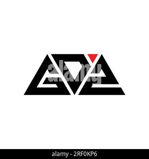 GDZ-Logo mit Dreiecksbuchstaben und Dreiecksform. GDZ-Dreieck-Logo-Monogramm. GDZ-Dreieck-Vektor-Logo-Vorlage mit roter Farbe. GDZ Triangul Stock Vektor