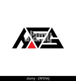 HES-Logo mit Dreiecksbuchstaben und Dreiecksform. Monogramm mit HES-Dreieck-Logo. HES-dreieckige Vektorvorlage mit roter Farbe. Hes Triangul Stock Vektor