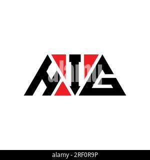 HIG-Logo mit Dreiecksbuchstaben und Dreiecksform. HIGG Triangle Logo Monogramm. LOGOVORLAGE FÜR VEKTOR-Logos VON HIG-Dreiecken mit roter Farbe. HIG-Triangul Stock Vektor