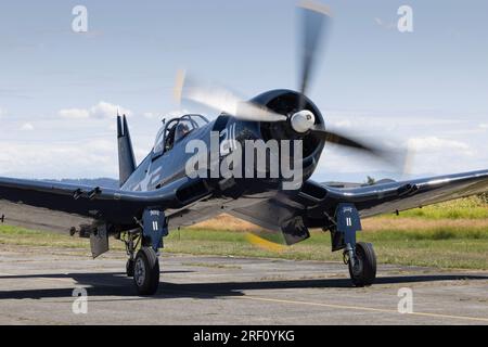 Vought Corsair landet in Boundary Bay Canada Stockfoto