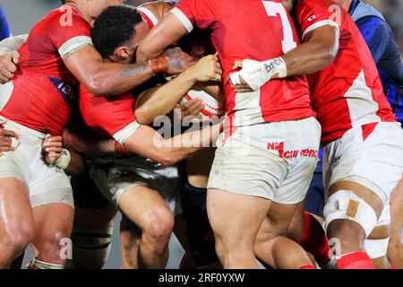 Osaka, Japan. 29. Juli 2023. Rugby : LipovitanD Challenge Cup 2023, Rugby-Testspiel zwischen Japan 21-16 Tonga im Hanazono Rugby Stadion in Osaka, Japan . Kredit: Naoki Nishimura/AFLO SPORT/Alamy Live News Stockfoto