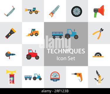 Symbolsatz Für Techniken Stock Vektor