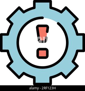 Vektor des Symbols für den Fangrisikoplan. Digitale Strategie. Arbeitssteuerung, Farbe flach Stock Vektor