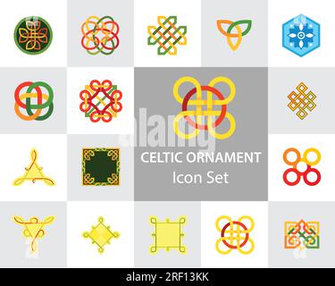 Celtic Ornament Symbolsatz Stock Vektor