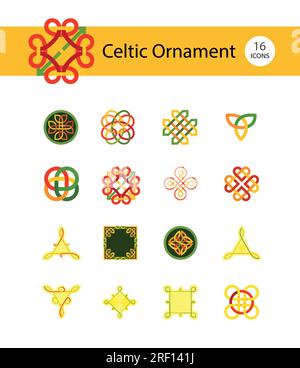 Celtic Ornament Symbolsatz Stock Vektor