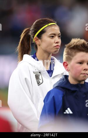 Dunedin, Neuseeland. 26. Juli 2023. Yui HASEGAWA (JPN), 26. Juli 2023 - Fußball : #14 Yui HASEGAWA schaut auf den Pirat des FIFA Womens World Cup Australien & Neuseeland 2023 Group C Match zwischen Japan und Costa Rica im Dunedin Stadium in Dunedin, Neuseeland. Kredit: AFLO/Alamy Live News Stockfoto