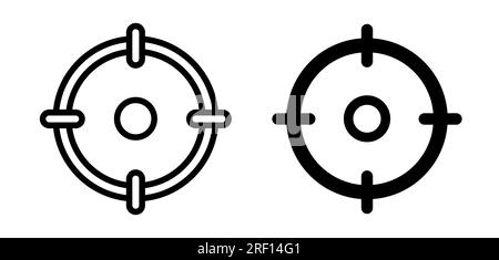 Symbole für Zielsymbole mit Fadenkreuz und Zielvektor-Illustration Stock Vektor