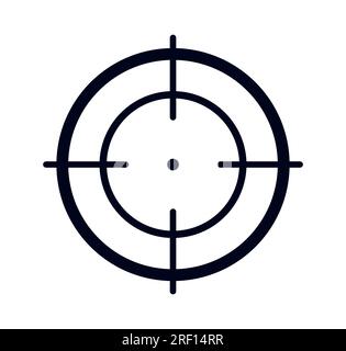 Symbol für Fadenkreuz- und Zielausrichtung Symbol für Fokussierung und Jaggingvektordarstellung Stock Vektor