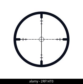 Fadenkreuz-Zielsymbol für Scharfstellung und Jagdvektorsymbol Stock Vektor