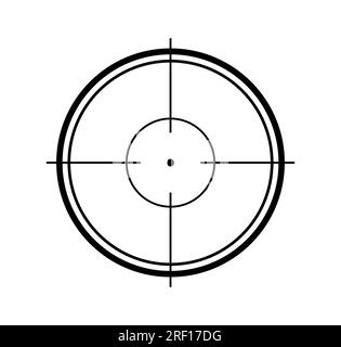 Scharfschütze und Jäger Fadenkreuz Zielsymbol Fokussierung und Jagdvektorsymbol Stock Vektor