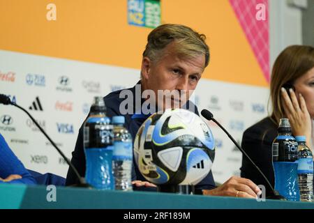 Dunedin, Neuseeland. 31. Juli 2023 FIFA Frauen-Weltmeisterschaft 2023 Gruppe E – Vietnam gegen Niederlande Pressekonferenz vor dem Spiel mit Cheftrainer Andries Jonker und Forward Lieke Martens. Dat Do/Alamy Live News. Stockfoto