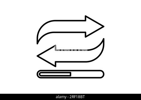 Symbol "Aktualisieren". Symbol für Setup und Aktion. Stil des Liniensymbols. Einfache Vektorkonstruktion editierbar Stock Vektor