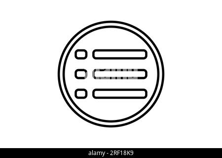 Symbol "Option". Symbol für Setup und Aktion. Stil des Liniensymbols. Einfache Vektorkonstruktion editierbar Stock Vektor