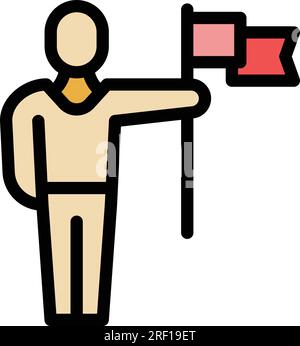Übersichtsvektor des Symbols "Recruit für offene Stelle". Stelle einen Job ein. Leerstehende Planstelle Stock Vektor