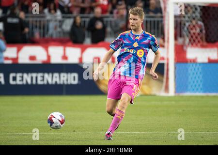 Toronto, Ontario, Kanada. 30. Juli 2023. Sigurd rockte während des Leagues Cup-Spiels zwischen dem FC Toronto und dem FC Atlas auf dem BMO Field in Toronto die Nummer 17 in Aktion. Das Spiel endete 0-1 (Kreditbild: © Angel Marchini/ZUMA Press Wire) – NUR REDAKTIONELLE VERWENDUNG! Nicht für den kommerziellen GEBRAUCH! Stockfoto