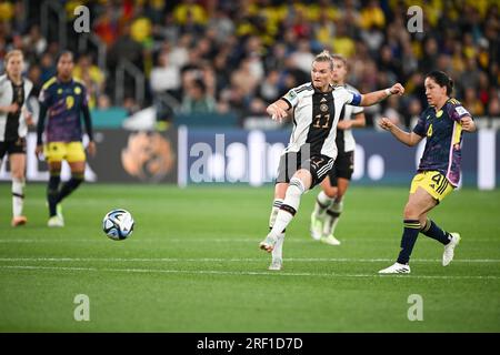 Sydney, Australien. 30. Juli 2023. Fußball, Frauen: Weltmeisterschaft, Deutschland - Kolumbien, Vorrunde, Gruppe H, Matchday 2, Sydney Stadion: Alexandra Popp aus Deutschland. Kredit: Sebastian Christoph Gollnow/dpa/Alamy Live News Stockfoto