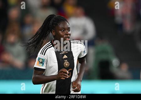 Sydney, Australien. 30. Juli 2023. Fußball, Frauen: Weltmeisterschaft, Deutschland - Kolumbien, Vorrunde, Gruppe H, Matchday 2, Sydney Stadion: Nicole Anyomi aus Deutschland. Kredit: Sebastian Christoph Gollnow/dpa/Alamy Live News Stockfoto