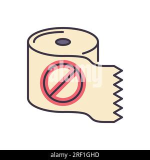 Vektorsymbol für Toilettenpapier Stock Vektor