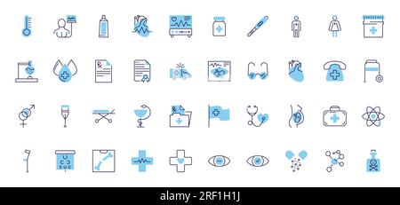 Symbole Für Medizinische Vektoren Gesetzt Stock Vektor