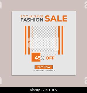 Social-Media-Post-Design auf Facebook und Instagram Stock Vektor