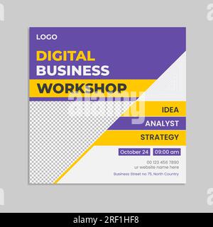 Social-Media-Post-Design auf Facebook und Instagram Stock Vektor